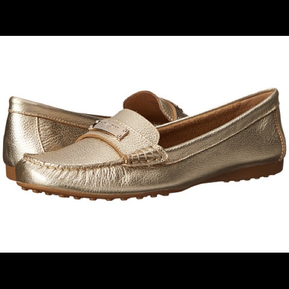 COACH Womens Amberp Platinum Metallic Tumbled - Loafers COACH Womens Amberp Platinum Metallic Tumbled - Loafers
